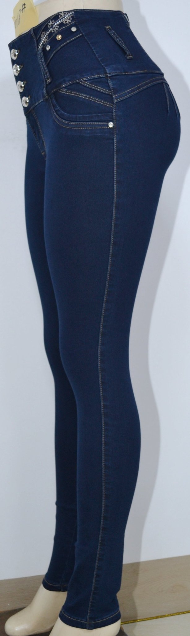 USC - F018 Sexy Anna Levante Cola Jeans - Untamed Sapphire Clothing Wholesale