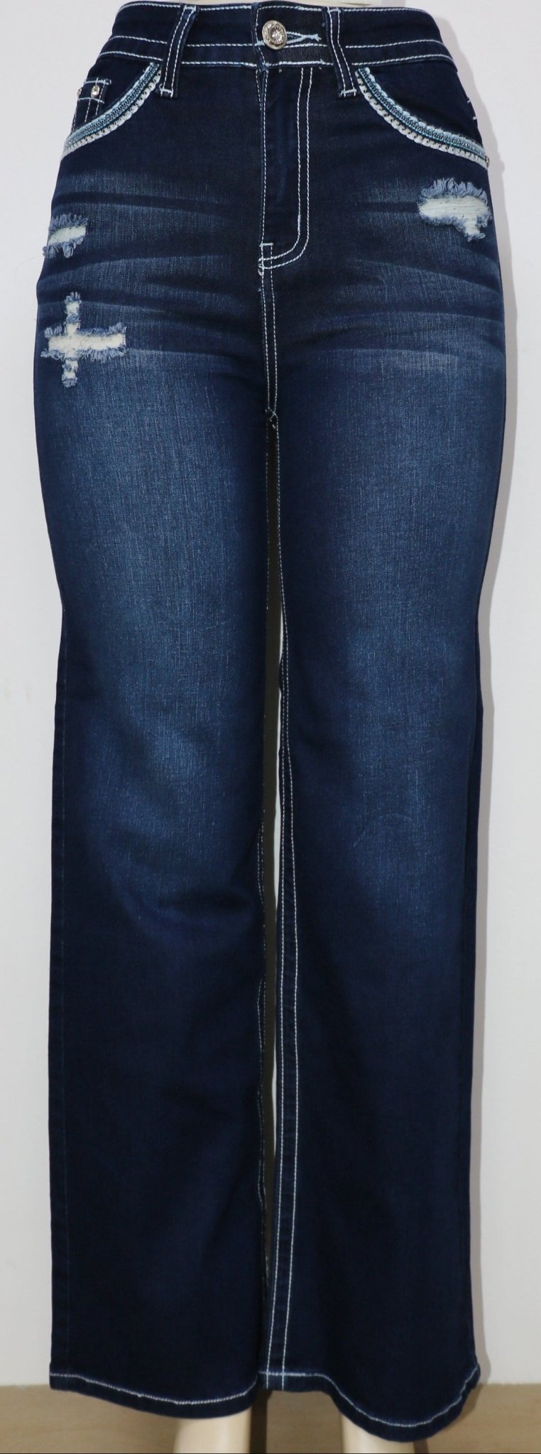 USC - F027 Sexy Daisy Levanta Cola Jeans - Untamed Sapphire Clothing Wholesale