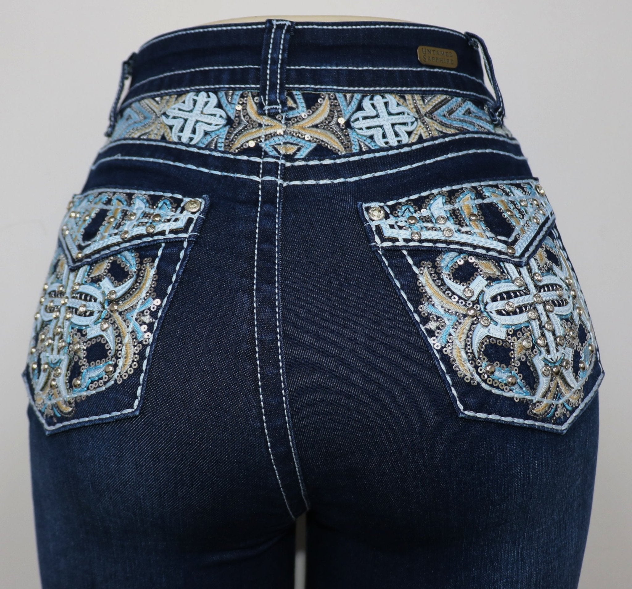 USC - F027 Sexy Daisy Levanta Cola Jeans - Untamed Sapphire Clothing Wholesale