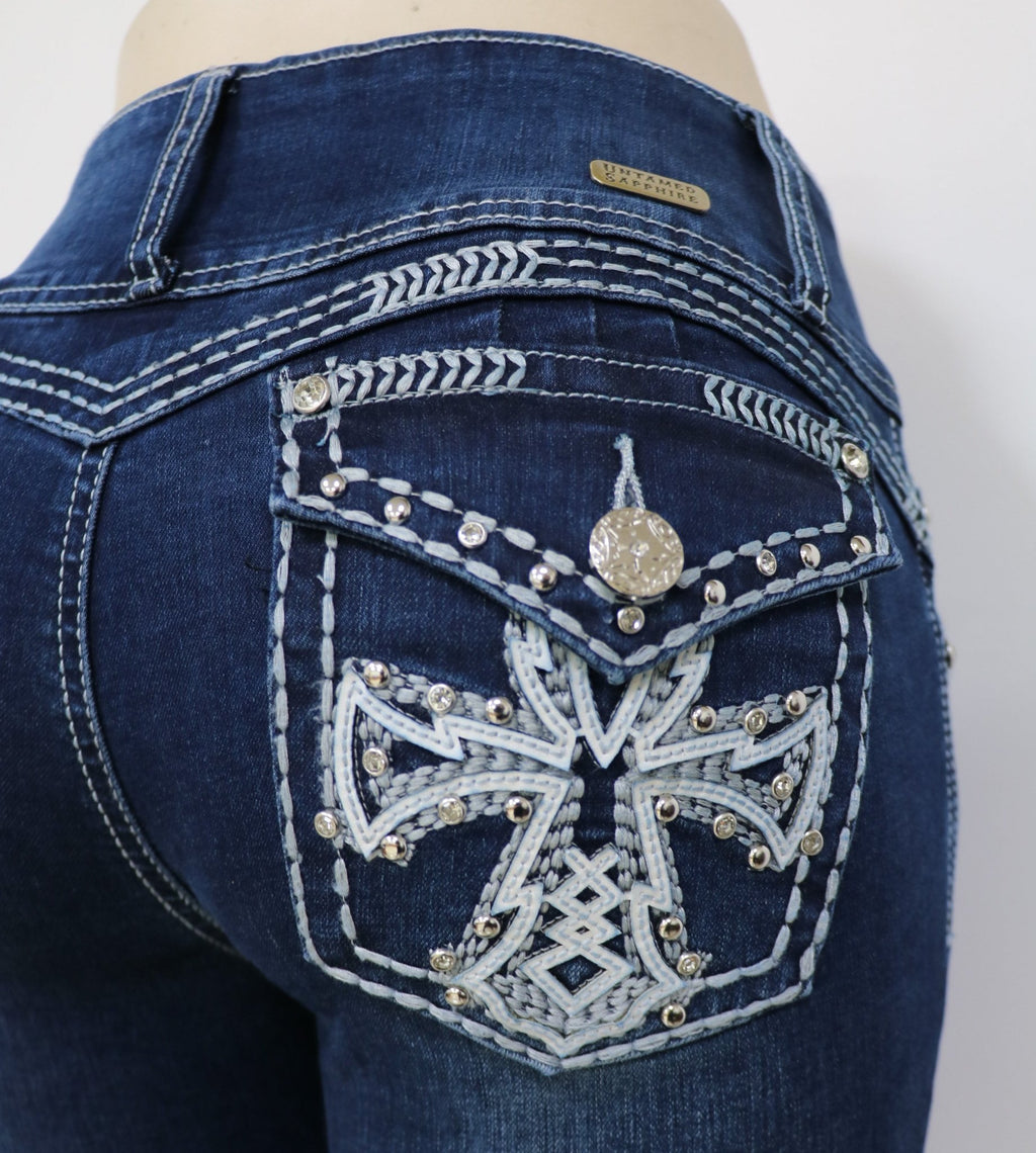 USC F030 Sexy White Tess Levanta Cola Jeans - Untamed Sapphire Clothing Wholesale