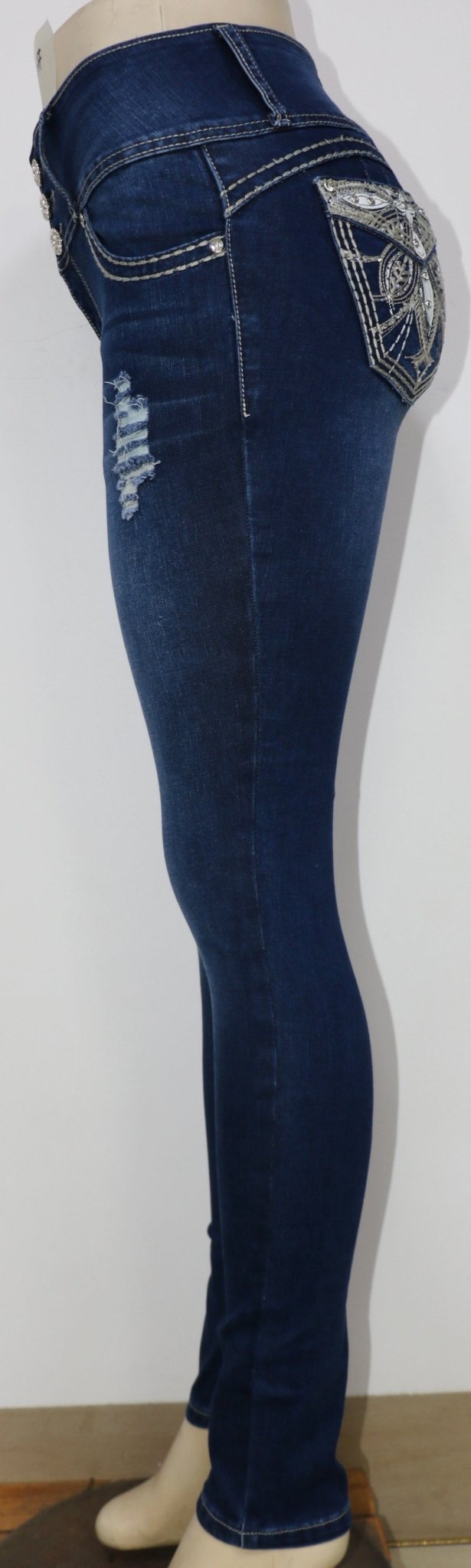 USC F031 Sexy Weavy Jane Levanta Cola Jeans - Untamed Sapphire Clothing Wholesale