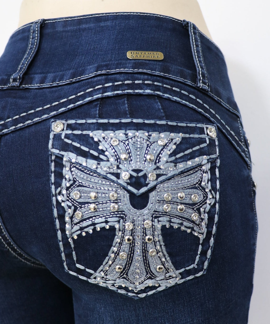 USC F032 Sexy White Krissy Levanta Cola Jeans - Untamed Sapphire Clothing Wholesale