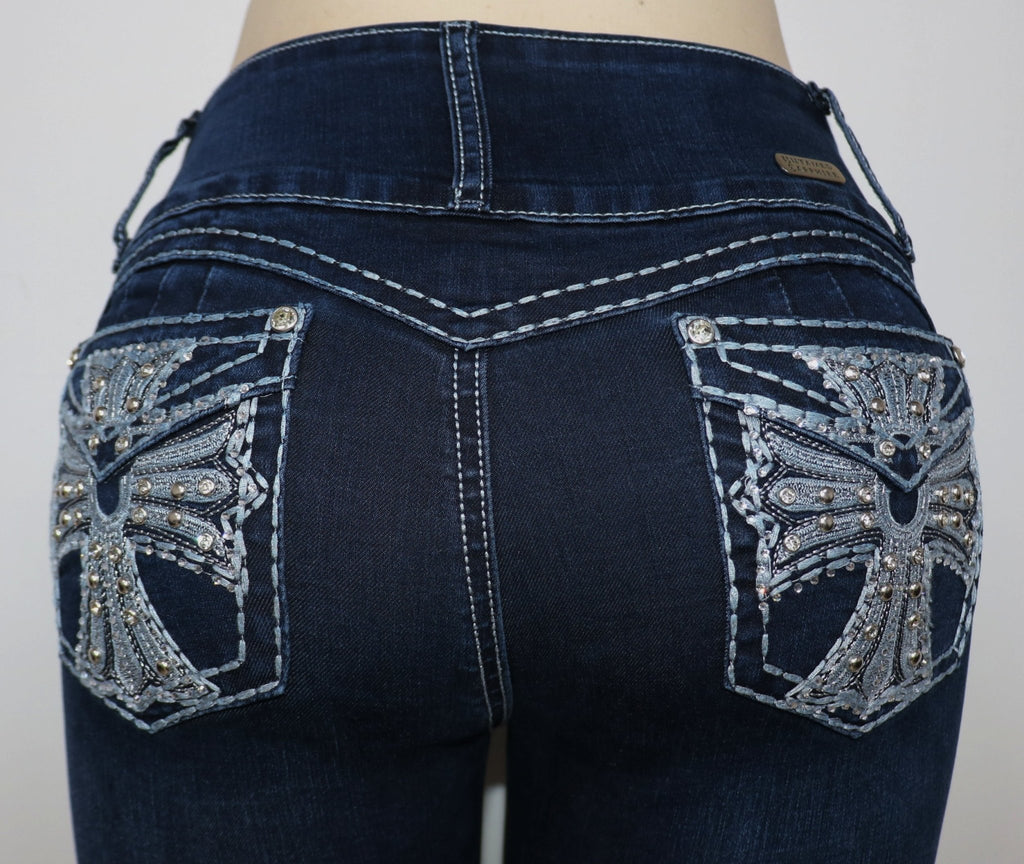 USC F032 Sexy White Krissy Levanta Cola Jeans - Untamed Sapphire Clothing Wholesale