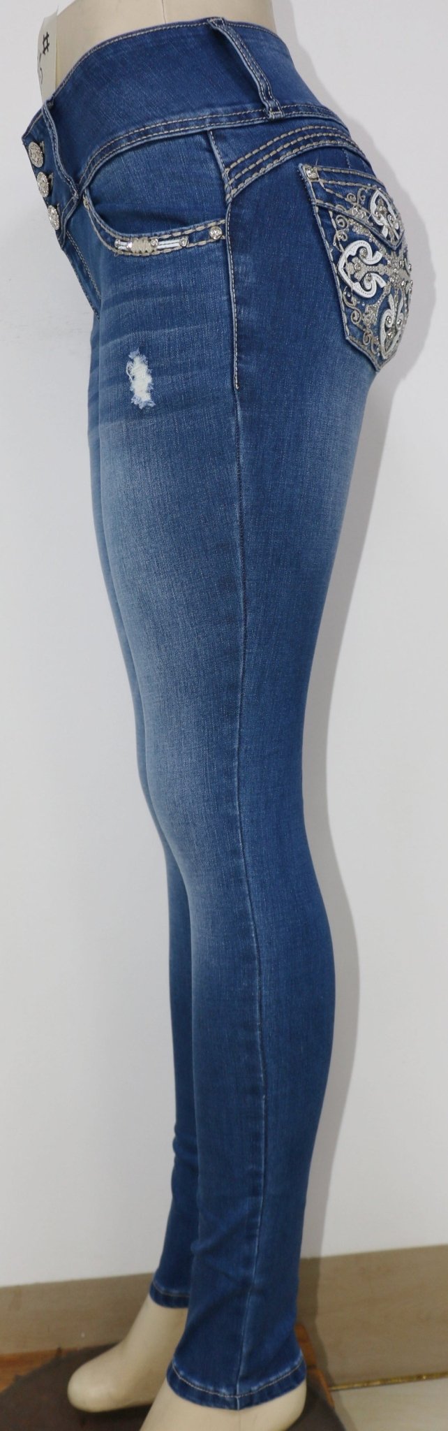 USC F035 Sexy Anna Levanta Cola Jeans - Untamed Sapphire Clothing Wholesale