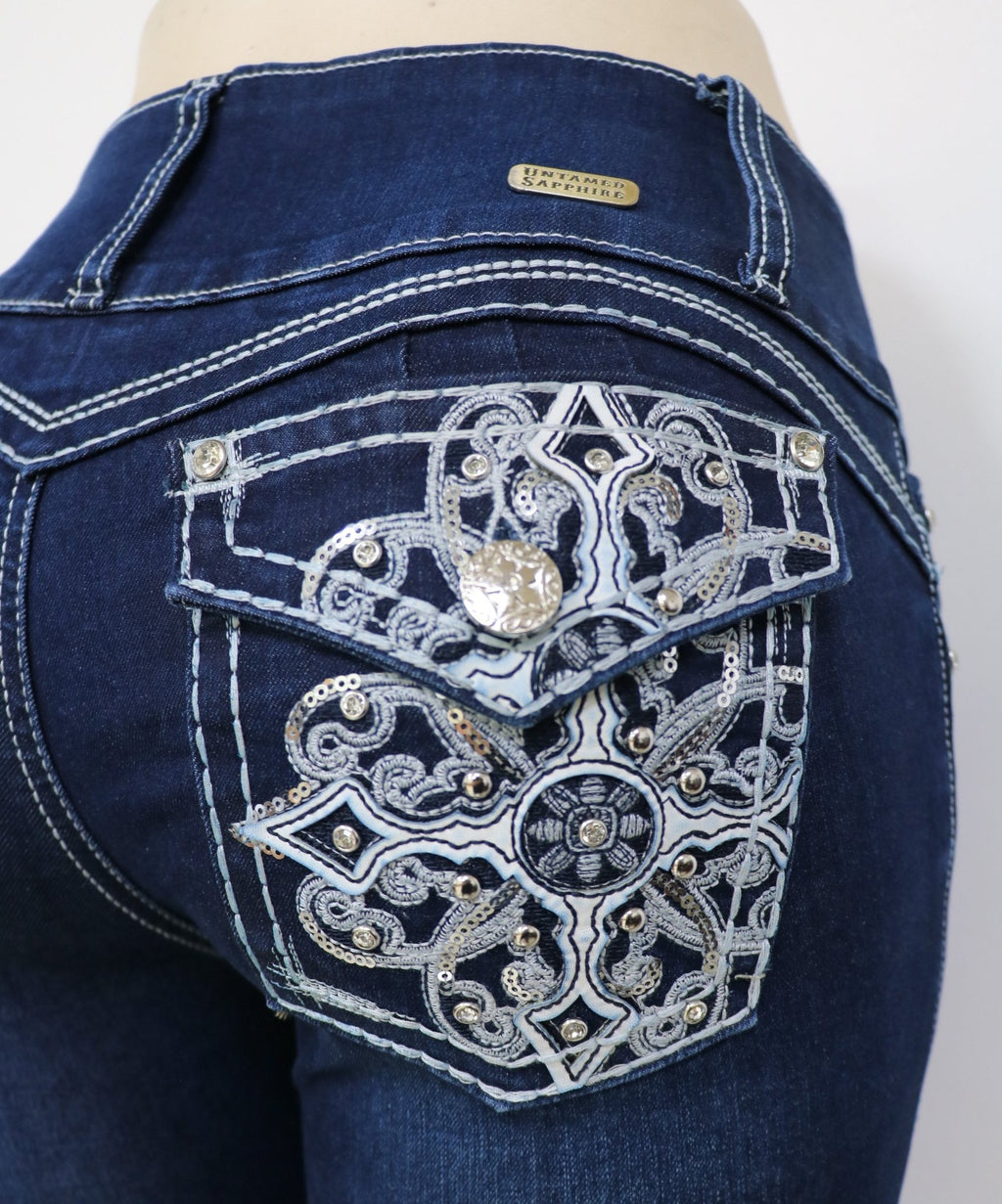 USC F036 Sexy Ariel Levanta Cola Jeans - Untamed Sapphire Clothing Wholesale