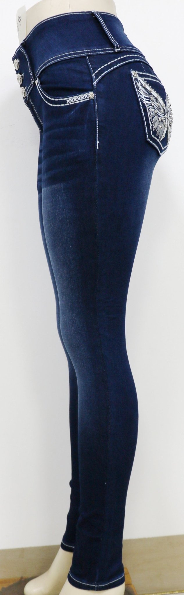 USC F038 Sexy White Tweety Levanta Cola Jeans - Untamed Sapphire Clothing Wholesale