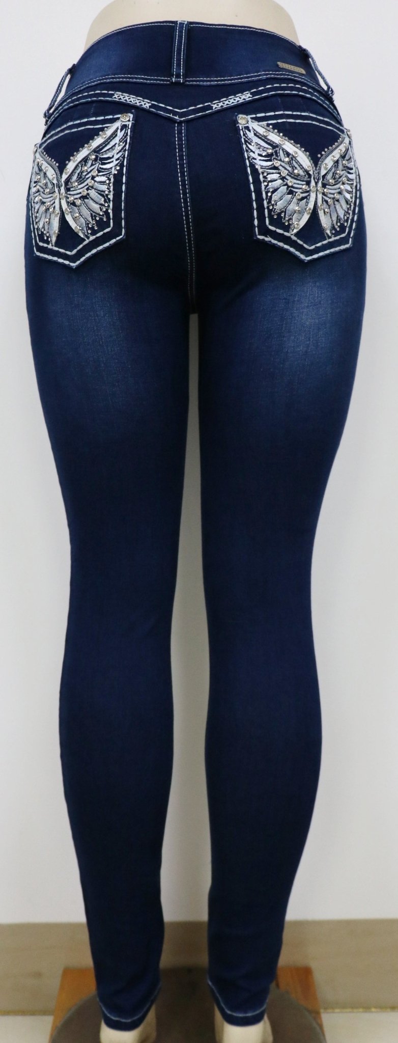 USC F038 Sexy White Tweety Levanta Cola Jeans - Untamed Sapphire Clothing Wholesale