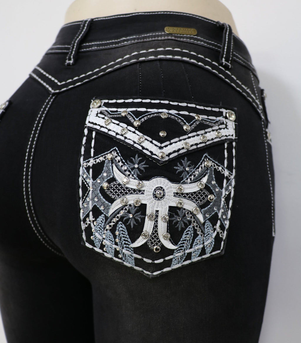 USC F051 Sexy Maya Levanta Cola Jeans - Untamed Sapphire Clothing Wholesale