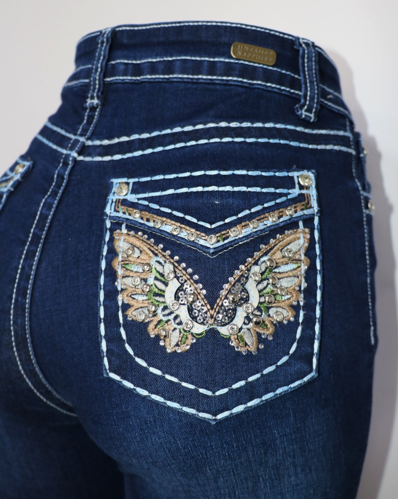 USC F055 Sexy Bella Levanta Cola Jeans - Untamed Sapphire Clothing Wholesale