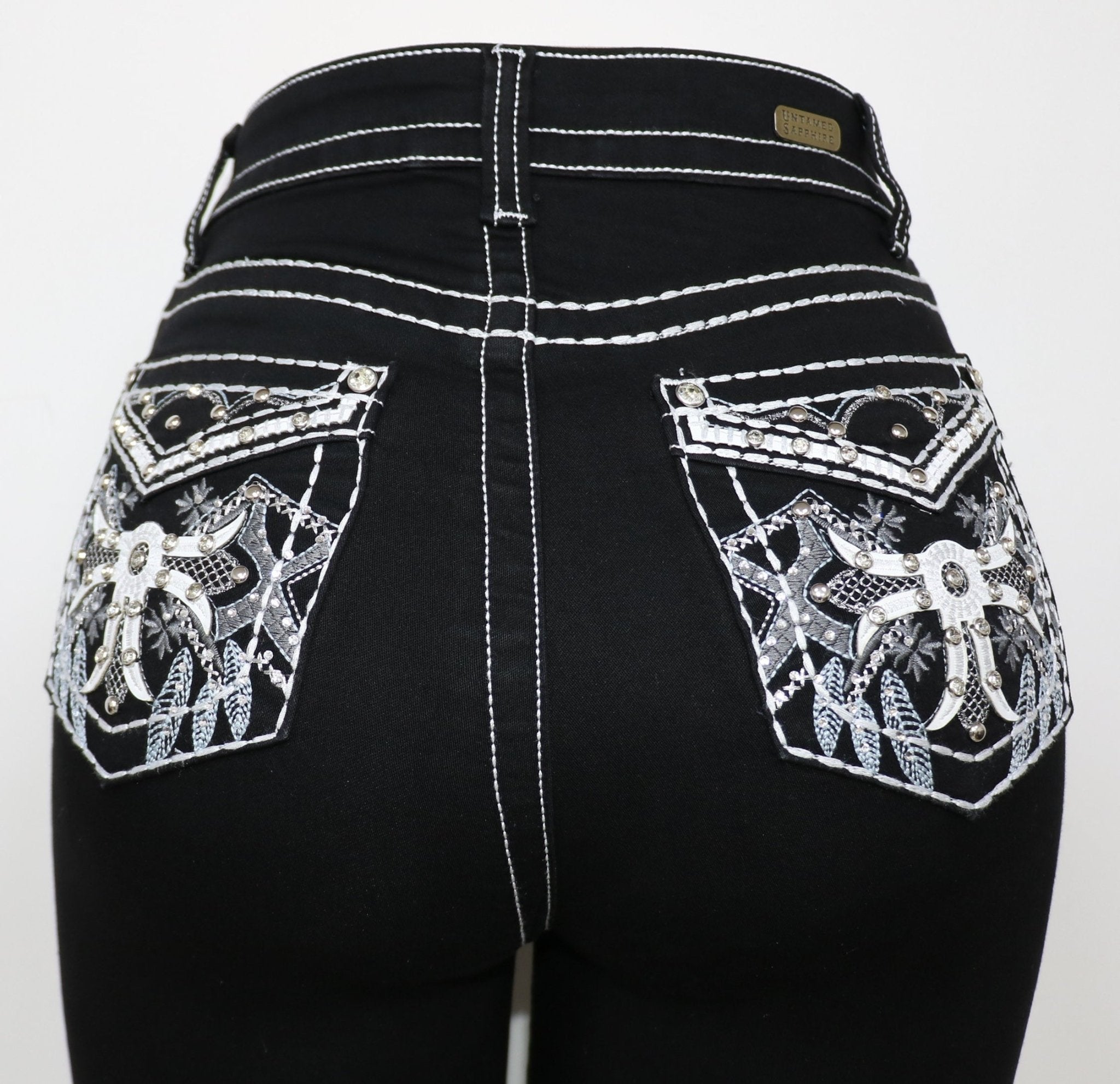 USC F058 Sexy Aztec Levanta Cola Jeans - Untamed Sapphire Clothing Wholesale